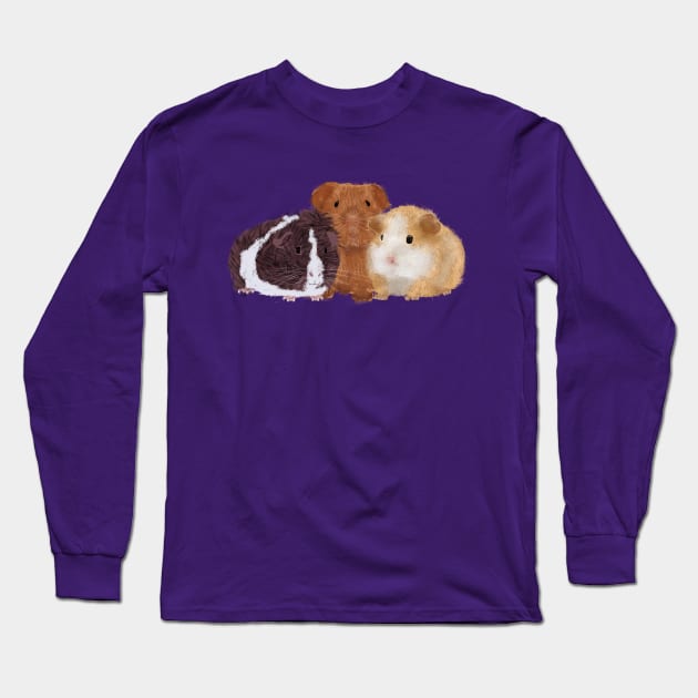 Three Guinea Pigs Long Sleeve T-Shirt by ahadden